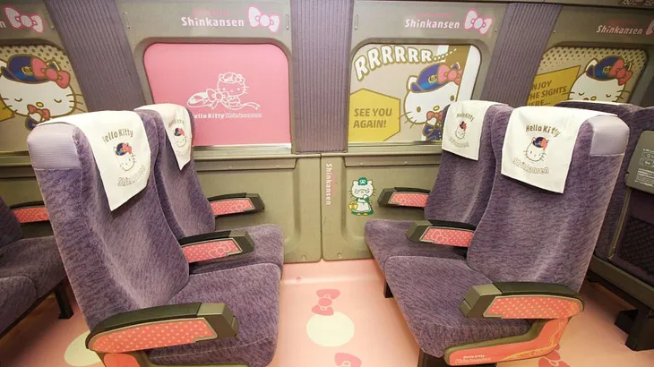 Mê mẩn với tàu cao tốc Hello Kitty siêu dễ thương ở Nhật Bản - Ảnh 4. Mê mẩn với tàu cao tốc Hello Kitty siêu dễ thương ở Nhật Bản - Ảnh 4.
