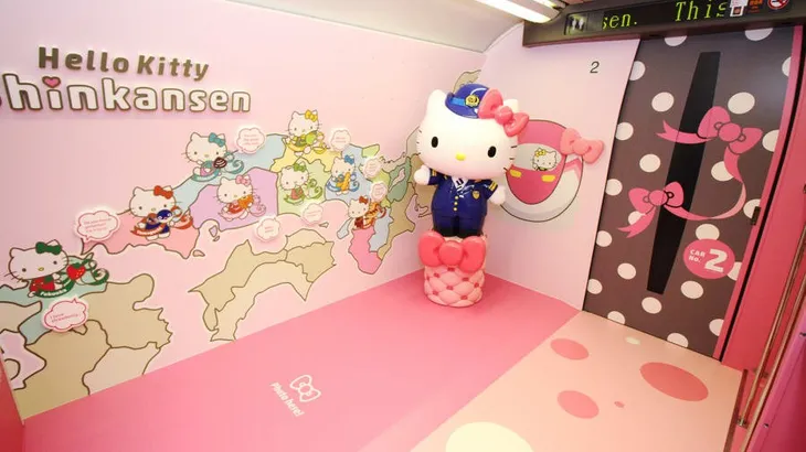 Mê mẩn với tàu cao tốc Hello Kitty siêu dễ thương ở Nhật Bản - Ảnh 5. Mê mẩn với tàu cao tốc Hello Kitty siêu dễ thương ở Nhật Bản - Ảnh 5.