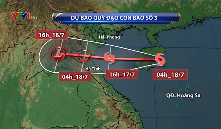 Bão số 3 giật cấp 10, di chuyển nhanh, gây mưa lớn từ Thanh Hóa đến Hà Tĩnh - Ảnh 1.