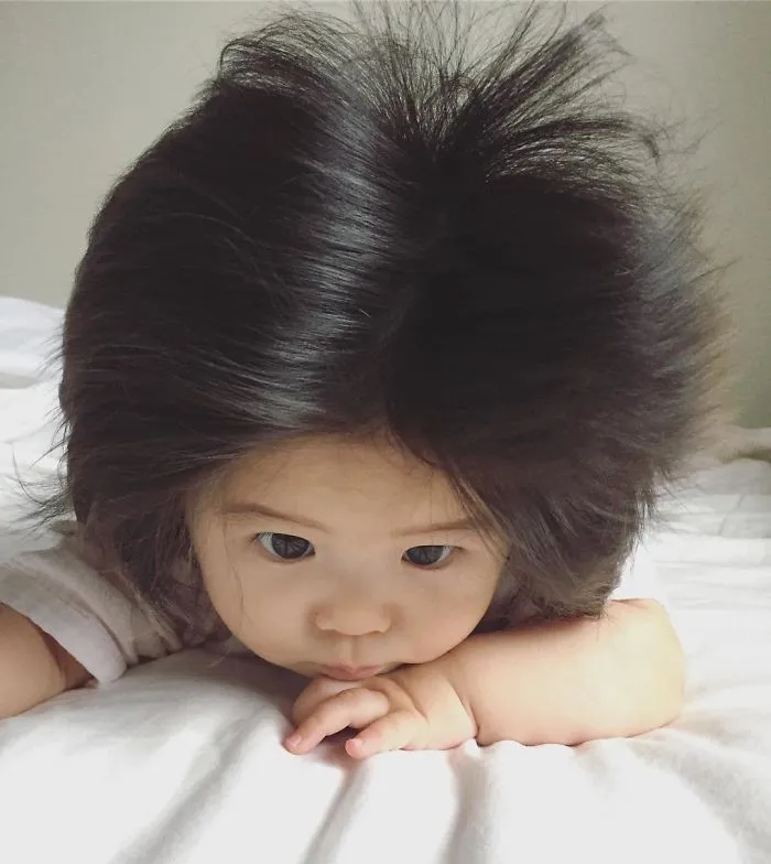 Bé gái 6 tháng tuổi gây sốt vì mái tóc dựng ngược có một không hai - Ảnh 18. Bé gái 6 tháng tuổi gây sốt vì mái tóc dựng ngược có một không hai - Ảnh 18.