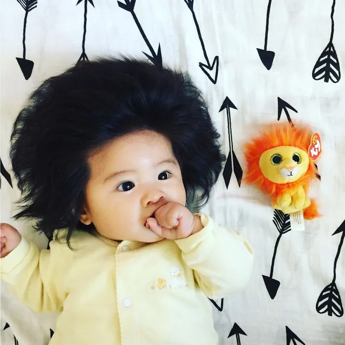 Bé gái 6 tháng tuổi gây sốt vì mái tóc dựng ngược có một không hai - Ảnh 9. Bé gái 6 tháng tuổi gây sốt vì mái tóc dựng ngược có một không hai - Ảnh 9.