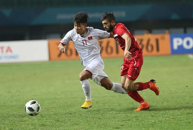 ẢNH: Olympic Việt Nam thắng ngoạn mục Olympic Syria, giành quyền vào bán kết ASIAD 2018 - Ảnh 2. ẢNH: Olympic Việt Nam thắng ngoạn mục Olympic Syria, giành quyền vào bán kết ASIAD 2018 - Ảnh 2.