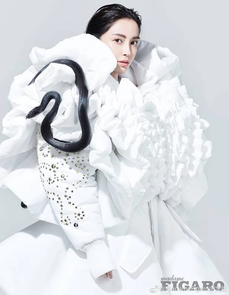 Ấn tượng với loạt hình Angelababy chơi đùa cùng rắn - Ảnh 5. Ấn tượng với loạt hình Angelababy chơi đùa cùng rắn - Ảnh 5.