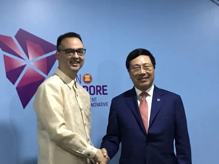 Các hoạt động song phương của Phó Thủ tướng Phạm Bình Minh tại Singapore - Ảnh 2. Các hoạt động song phương của Phó Thủ tướng Phạm Bình Minh tại Singapore - Ảnh 2.