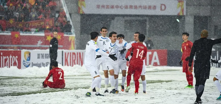 Trước trận U23 Việt Nam - U23 Uzbekistan, nhớ về chung kết U23 châu Á 2018 dưới trời tuyết Thường Châu - Ảnh 5. Trước trận U23 Việt Nam - U23 Uzbekistan, nhớ về chung kết U23 châu Á 2018 dưới trời tuyết Thường Châu - Ảnh 5.