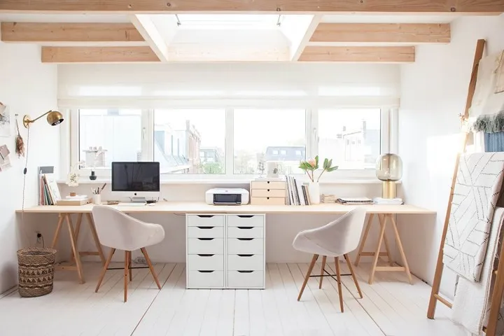 Thiết kế phòng làm việc dành cho hai người ấn tượng - Ảnh 3.