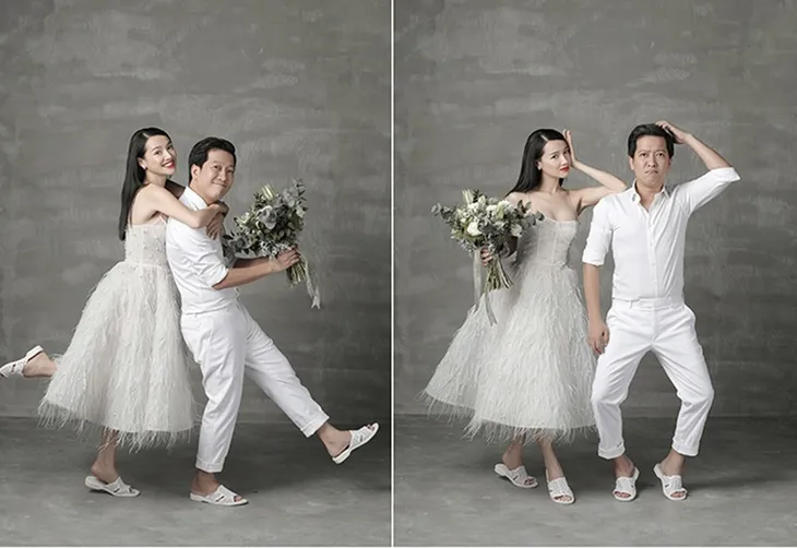 Nhã Phương - Trường Giang đi dép tổ ong chụp ảnh cưới - Ảnh 3.