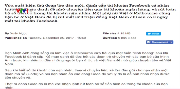 Cảnh giác lừa đảo qua Facebook - Ảnh 2. Cảnh giác lừa đảo qua Facebook - Ảnh 2.