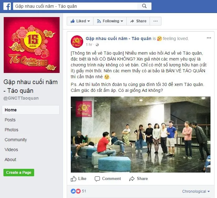Thông tin chính thức về vé Táo quân - Ảnh 1. Thông tin chính thức về vé Táo quân - Ảnh 1.