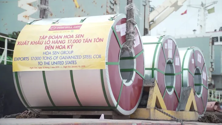 Việt Nam xuất khẩu 17.000 tấn tôn đi Mỹ - Ảnh 1. Việt Nam xuất khẩu 17.000 tấn tôn đi Mỹ - Ảnh 1.