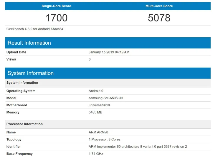 Samsung Galaxy A50 sẽ được trang bị bộ nhớ RAM 6GB - Ảnh 1. Samsung Galaxy A50 sẽ được trang bị bộ nhớ RAM 6GB - Ảnh 1.