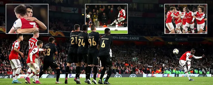 Arsenal 3-2 Guimaraes: Pepe lập cú đúp, Arsenal ngược dòng trên sân nhà - Ảnh 2. Arsenal 3-2 Guimaraes: Pepe lập cú đúp, Arsenal ngược dòng trên sân nhà - Ảnh 2.