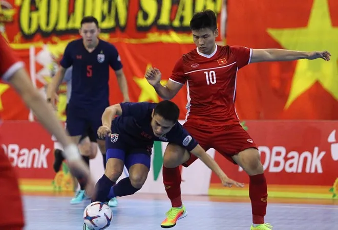 Thua Thái Lan, ĐT futsal Việt Nam tranh hạng Ba ở Giải futsal Đông Nam Á 2019 - Ảnh 1. Thua Thái Lan, ĐT futsal Việt Nam tranh hạng Ba ở Giải futsal Đông Nam Á 2019 - Ảnh 1.