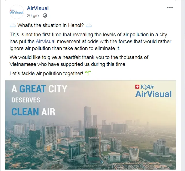 AirVisual bất ngờ mở lại ứng dụng tại Việt Nam - Ảnh 1. AirVisual bất ngờ mở lại ứng dụng tại Việt Nam - Ảnh 1.