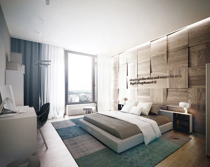 Trang trí phòng ngủ bằng tường gỗ ấn tượng - Ảnh 11. Trang trí phòng ngủ bằng tường gỗ ấn tượng - Ảnh 11.