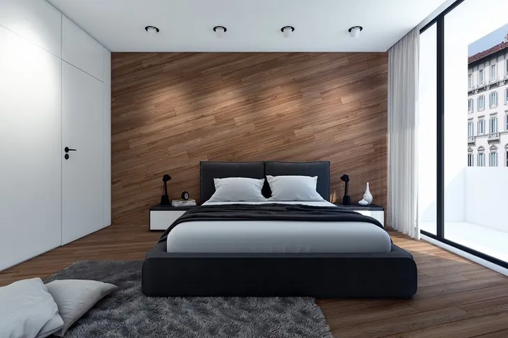 Trang trí phòng ngủ bằng tường gỗ ấn tượng - Ảnh 10. Trang trí phòng ngủ bằng tường gỗ ấn tượng - Ảnh 10.