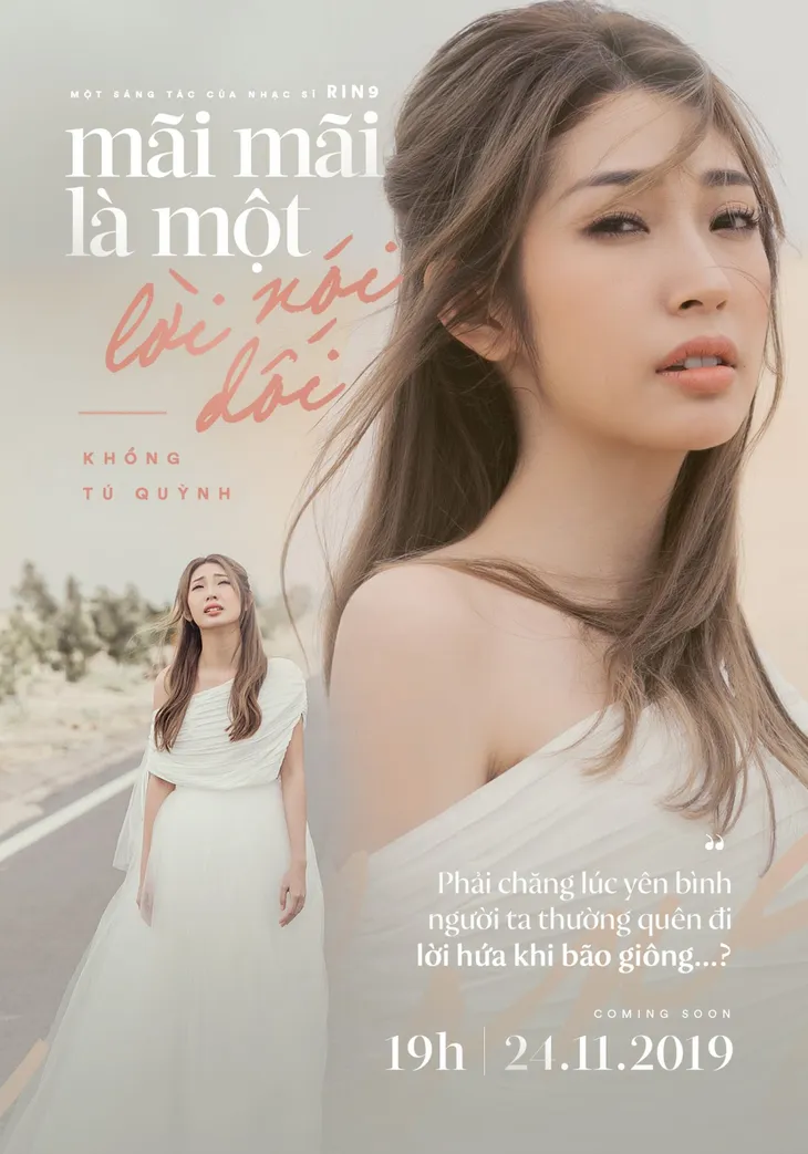 Sau thời gian dài vắng bóng, Khổng Tú Quỳnh ra mắt MV Mãi mãi chỉ là lời nói dối - Ảnh 1. Sau thời gian dài vắng bóng, Khổng Tú Quỳnh ra mắt MV Mãi mãi chỉ là lời nói dối - Ảnh 1.