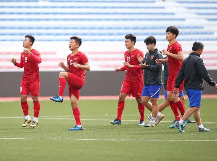 SEA Games 30: U22 Việt Nam tập luyện ngay sau trận thắng 6-1 trước U22 Lào - Ảnh 3. SEA Games 30: U22 Việt Nam tập luyện ngay sau trận thắng 6-1 trước U22 Lào - Ảnh 3.