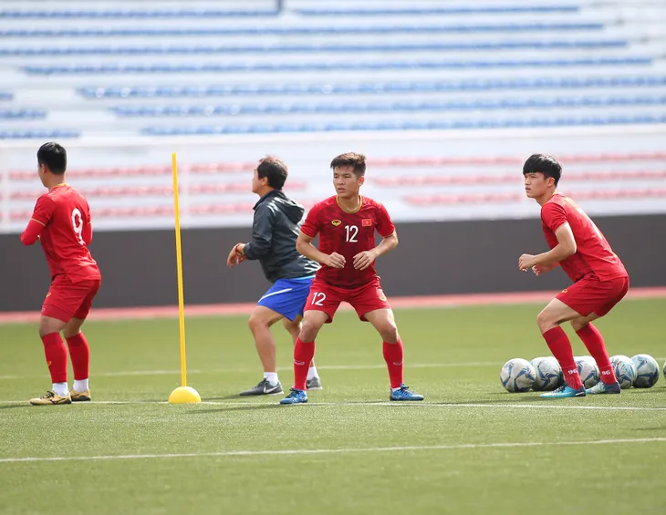 SEA Games 30: U22 Việt Nam tập luyện ngay sau trận thắng 6-1 trước U22 Lào - Ảnh 1. SEA Games 30: U22 Việt Nam tập luyện ngay sau trận thắng 6-1 trước U22 Lào - Ảnh 1.