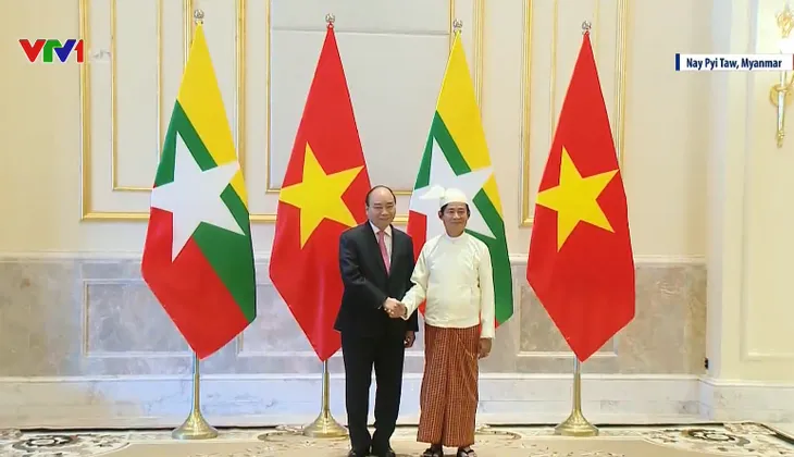 Lễ đón Thủ tướng Nguyễn Xuân Phúc thăm chính thức Myanmar - Ảnh 2. Lễ đón Thủ tướng Nguyễn Xuân Phúc thăm chính thức Myanmar - Ảnh 2.