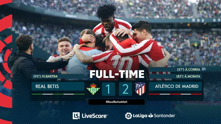 Kết quả, bảng xếp hạng vòng 18 VĐQG Tây Ban Nha La Liga: Real Betis 1-2 Atletico, Real Madrid 0-0 Athletic Bilbao - Ảnh 3. Kết quả, bảng xếp hạng vòng 18 VĐQG Tây Ban Nha La Liga: Real Betis 1-2 Atletico, Real Madrid 0-0 Athletic Bilbao - Ảnh 3.