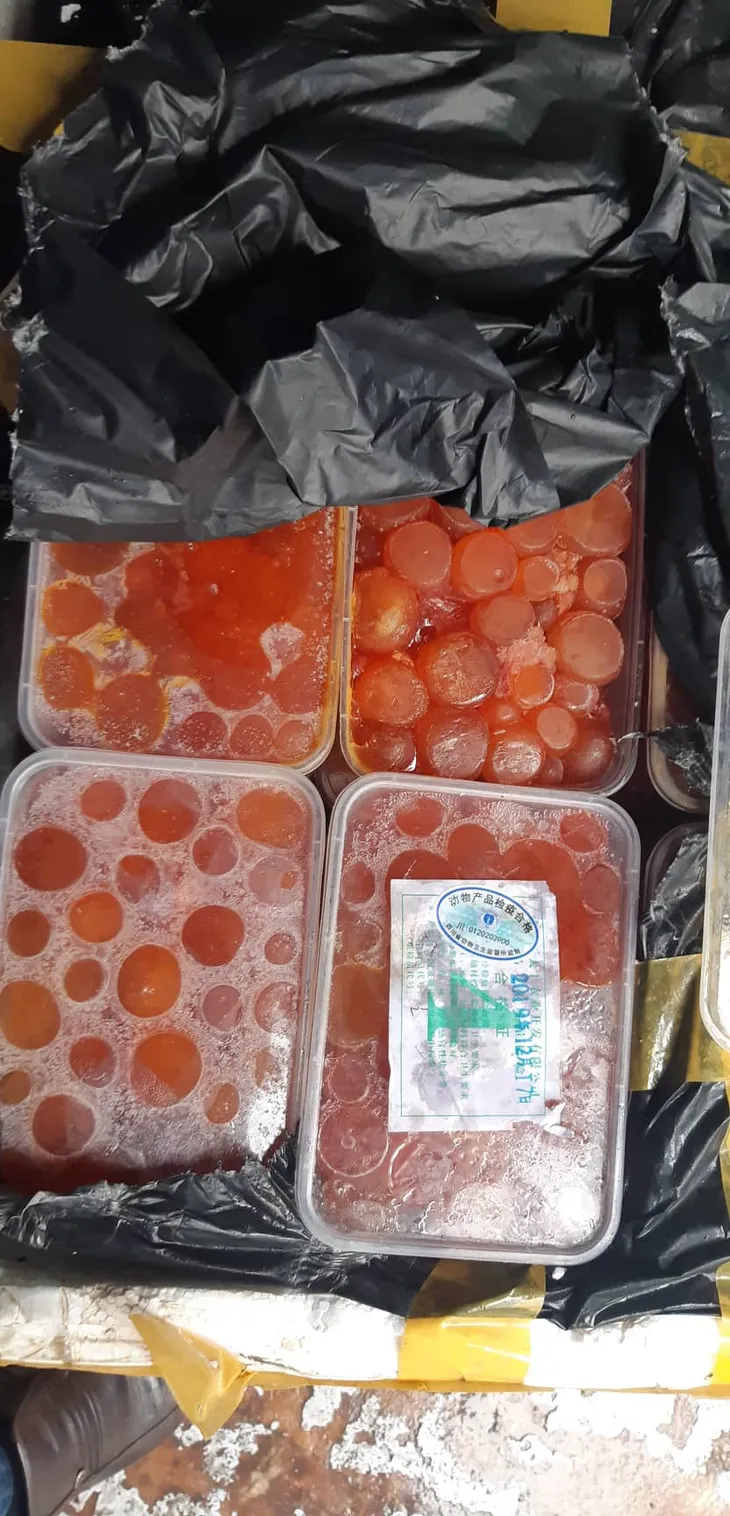 Phát hiện hai container nhập lậu đồ đông lạnh từ Trung Quốc trong sân siêu thị MM Mega Market - Ảnh 3.
