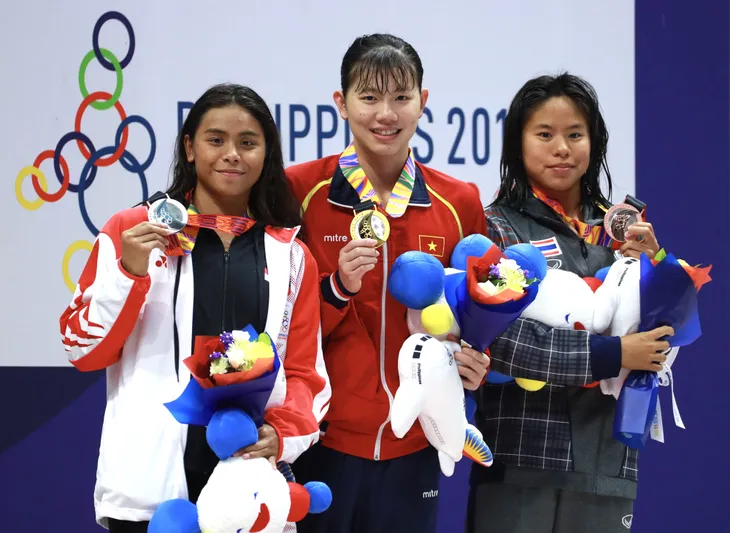 Ảnh: Những kình ngư Việt Nam ra quân tại SEA Games 30 với 2 HCV - Ảnh 7. Ảnh: Những kình ngư Việt Nam ra quân tại SEA Games 30 với 2 HCV - Ảnh 7.