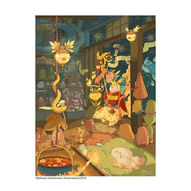 Beheoce - Độc đáo tranh con heo mừng xuân Kỷ Hợi - Ảnh 2. Beheoce - Độc đáo tranh con heo mừng xuân Kỷ Hợi - Ảnh 2.