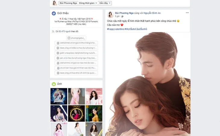 Ngày Valentine, Bình An được bạn gái Á hậu công khai trên Facebook nhưng lại thất tình thảm hại trên truyền hình - Ảnh 1. Ngày Valentine, Bình An được bạn gái Á hậu công khai trên Facebook nhưng lại thất tình thảm hại trên truyền hình - Ảnh 1.