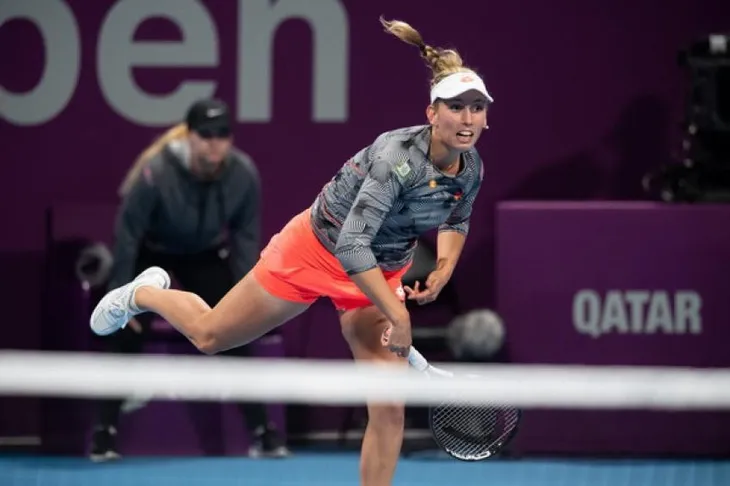 Vượt qua Simona Halep, Elise Mertens lần đầu đăng quang tại Qatar mở rộng - Ảnh 2. Vượt qua Simona Halep, Elise Mertens lần đầu đăng quang tại Qatar mở rộng - Ảnh 2.