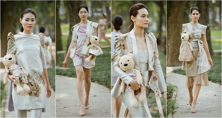 Dàn người mẫu gây chú ý khi ôm gấu bông trình diễn BST mới của Cao Minh Tiến - Ảnh 1. Dàn người mẫu gây chú ý khi ôm gấu bông trình diễn BST mới của Cao Minh Tiến - Ảnh 1.