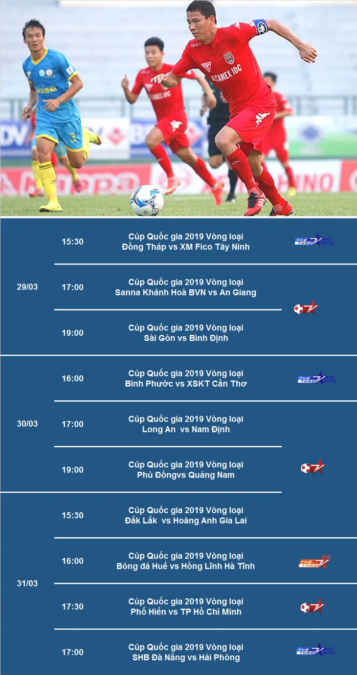 Lịch tường thuật trực tiếp vòng loại Cúp Quốc gia 2019 trên VTVcab - Ảnh 1. Lịch tường thuật trực tiếp vòng loại Cúp Quốc gia 2019 trên VTVcab - Ảnh 1.