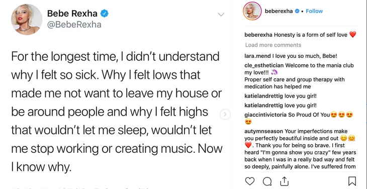 Bebe Rexha mở lòng về căn bệnh rối loạn lưỡng cực - Ảnh 1. Bebe Rexha mở lòng về căn bệnh rối loạn lưỡng cực - Ảnh 1.