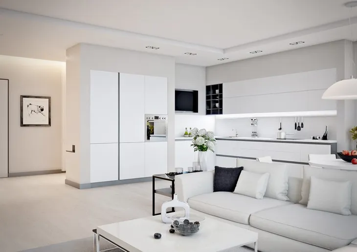 Mẫu căn hộ đẹp có phòng khách liền kề nhà bếp - Ảnh 1. Mẫu căn hộ đẹp có phòng khách liền kề nhà bếp - Ảnh 1.
