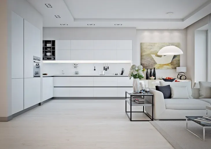 Mẫu căn hộ đẹp có phòng khách liền kề nhà bếp - Ảnh 2. Mẫu căn hộ đẹp có phòng khách liền kề nhà bếp - Ảnh 2.