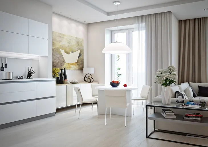Mẫu căn hộ đẹp có phòng khách liền kề nhà bếp - Ảnh 5. Mẫu căn hộ đẹp có phòng khách liền kề nhà bếp - Ảnh 5.