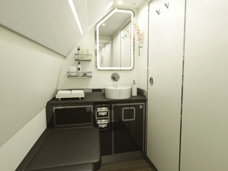 Hé lộ hình ảnh sang chảnh bên trong máy bay Airbus của Four Seasons - Ảnh 3. Hé lộ hình ảnh sang chảnh bên trong máy bay Airbus của Four Seasons - Ảnh 3.
