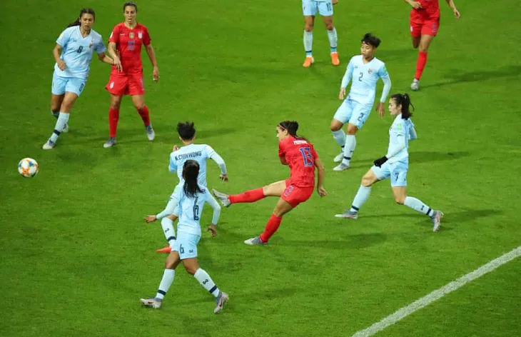 ĐT nữ Thái Lan nhận thất bại đậm nhất lịch sử World Cup - Ảnh 1. ĐT nữ Thái Lan nhận thất bại đậm nhất lịch sử World Cup - Ảnh 1.
