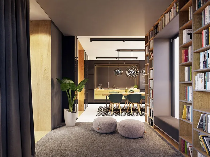 Căn hộ có lối trang trí hiện đại, bắt mắt - Ảnh 6. Căn hộ có lối trang trí hiện đại, bắt mắt - Ảnh 6.