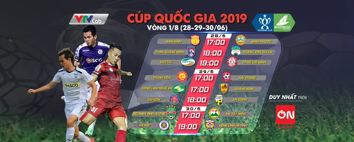 VTVcab độc quyền trực tiếp Cúp Quốc gia 2019 - Ảnh 1. VTVcab độc quyền trực tiếp Cúp Quốc gia 2019 - Ảnh 1.
