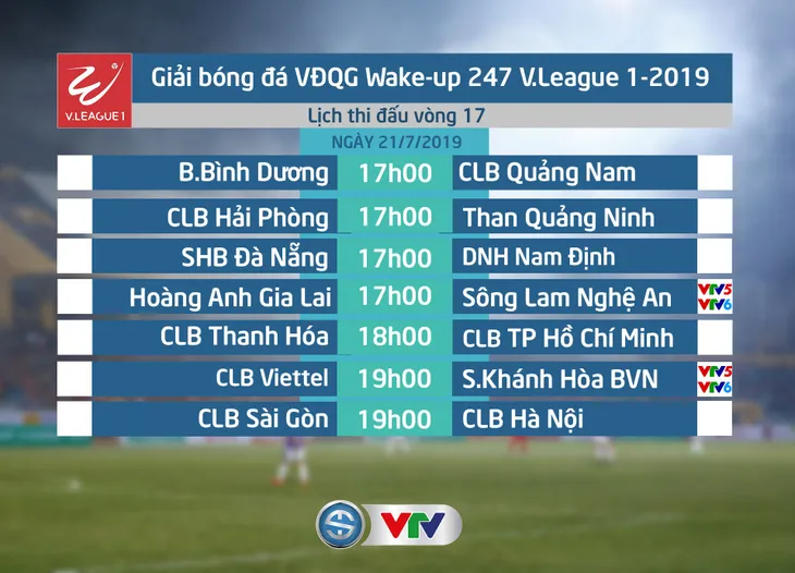 Lịch thi đấu và trực tiếp vòng 17 V.League 1 - 2019: HAGL - SLNA, CLB Viettel - S.Khánh Hòa BVN - Ảnh 3. Lịch thi đấu và trực tiếp vòng 17 V.League 1 - 2019: HAGL - SLNA, CLB Viettel - S.Khánh Hòa BVN - Ảnh 3.