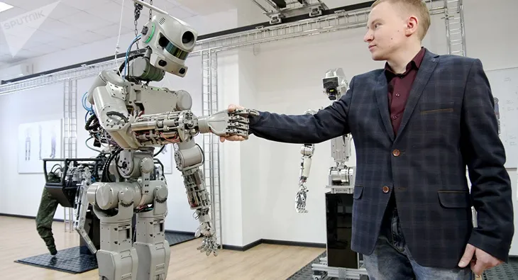 Nga lần đầu tiên phóng robot hỗ trợ phi hành đoàn trên ISS - Ảnh 1. Nga lần đầu tiên phóng robot hỗ trợ phi hành đoàn trên ISS - Ảnh 1.