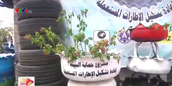 Tái chế lốp xe cũ thành nghệ thuật tại Yemen - Ảnh 2. Tái chế lốp xe cũ thành nghệ thuật tại Yemen - Ảnh 2.