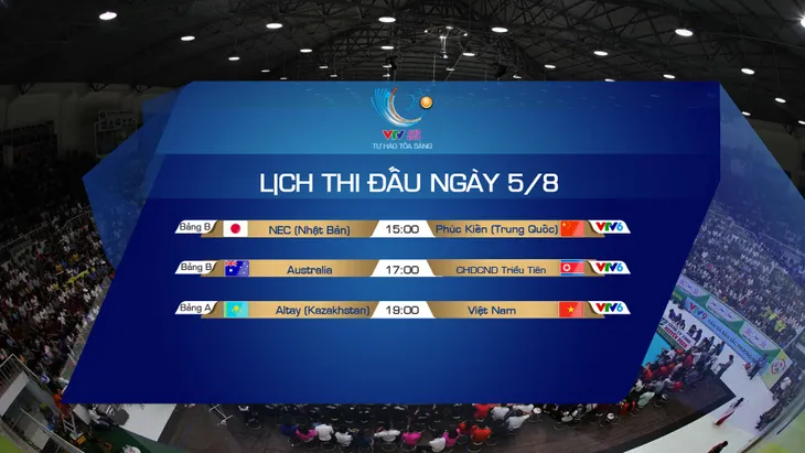 Lịch thi đấu và trực tiếp VTV Cup Tôn Hoa Sen 2019 ngày 5/8: ĐT Việt Nam gặp CLB Altay (Kazakhstan) - Ảnh 1. Lịch thi đấu và trực tiếp VTV Cup Tôn Hoa Sen 2019 ngày 5/8: ĐT Việt Nam gặp CLB Altay (Kazakhstan) - Ảnh 1.