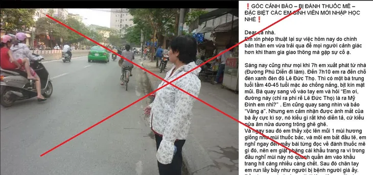 Công an TP. Hà Nội: “Người dân bị đánh thuốc mê ketamin” chỉ là tin đồn - Ảnh 1. Công an TP. Hà Nội: “Người dân bị đánh thuốc mê ketamin” chỉ là tin đồn - Ảnh 1.