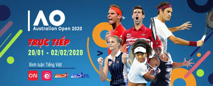 VTVcab trực tiếp Australian Open 2020, độc quyền bình luận tiếng Việt - Ảnh 1. VTVcab trực tiếp Australian Open 2020, độc quyền bình luận tiếng Việt - Ảnh 1.