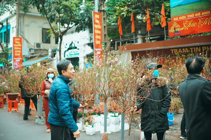 Người dân Hà Nội hối hả “chở” sắc hoa Tết về nhà - Ảnh 16.