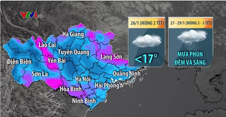 Mùng 2 Tết Canh Tý 2020, miền Bắc hết mưa giông - Ảnh 1. Mùng 2 Tết Canh Tý 2020, miền Bắc hết mưa giông - Ảnh 1.