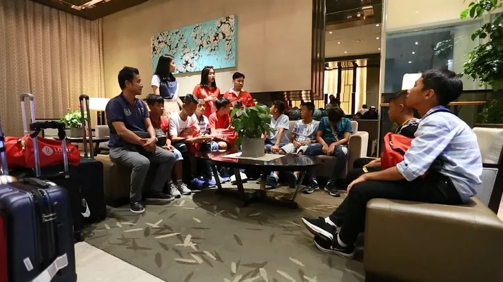 Dàn Cầu thủ nhí 2019 du đấu tại Hàn Quốc - Ảnh 1. Dàn Cầu thủ nhí 2019 du đấu tại Hàn Quốc - Ảnh 1.