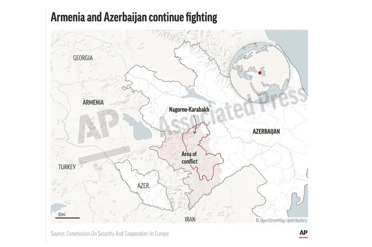 Châu Âu kêu gọi ngừng bắn ngay lập tức tại Nagorno-Karabakh - Ảnh 1. Châu Âu kêu gọi ngừng bắn ngay lập tức tại Nagorno-Karabakh - Ảnh 1.